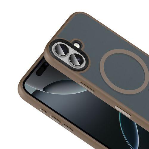 Apple iPhone 17 Kılıf Mat Arka Yüzey Wireless Şarj Özellikli Zore Flet M-safe Kapak