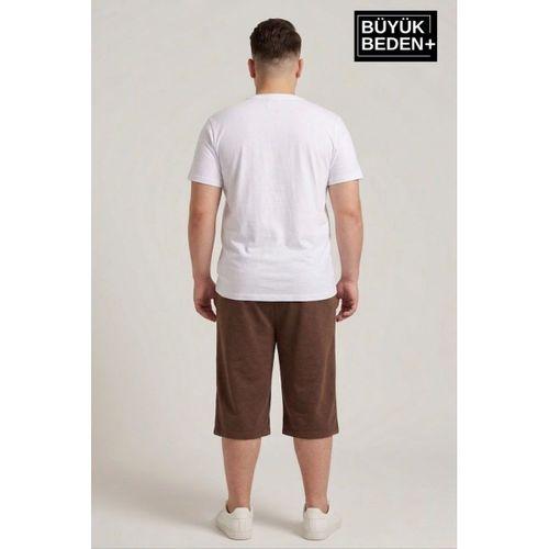 Büyük Beden Erkek Şort New York Baskılı Rahat Kalıp 3XL-6XL SPR26BSR591-05