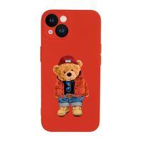 iPhone 13 Uyumlu Teddy Bear Desenli Kamera Lens Korumalı Darbe Emici Premium Silikonlu Kılıf