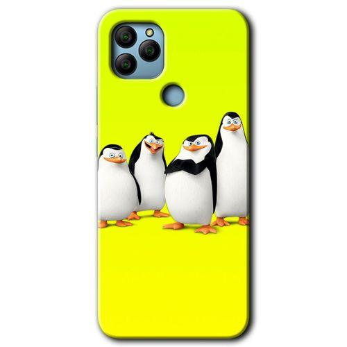 General Mobile GM 22 Kılıf HD Desen Baskılı Arka Kapak + Temperli Cam - Penguenler