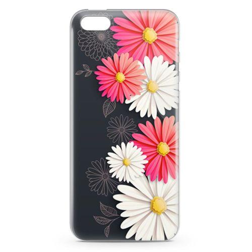 Apple iPhone 5s Kılıf Papatyalar Acarken Arka Kapak Koruma Desenli Full Koruyucu