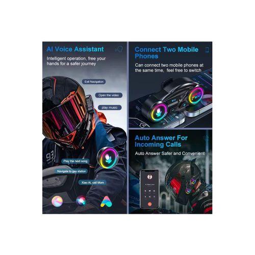 Y13 Motor Kask Kulaklık Rgb Modlu Radyolu Motosiklet Kulaklık 5.3 Bluetooth Intercom