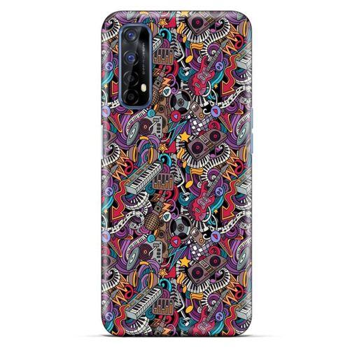 Retro (2) Desen Kabı Renkli Oppo Realme 7 Kılıf