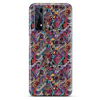 Retro (2) Desen Kabı Renkli Oppo Realme 7 Kılıf