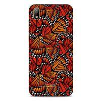 Huawei Y5 2019 Kılıf Kelebek Etkisi (5) Koruma Kabı Beyaz Lacivert