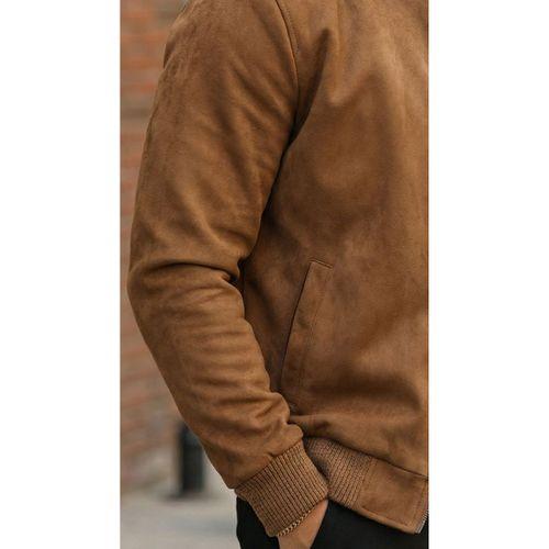 Erkek önden Fermuarlı Içi Astarlı Süet Ceket