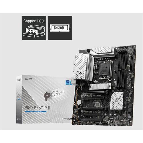 MSI PRO B760-P II DDR5 7200MHZ 1XHDMI 1XDP 2XM.2 USB 3.2 ATX 1700P (12. / 13. VE 14. NESİL İŞLEMCİ UYUMLU)