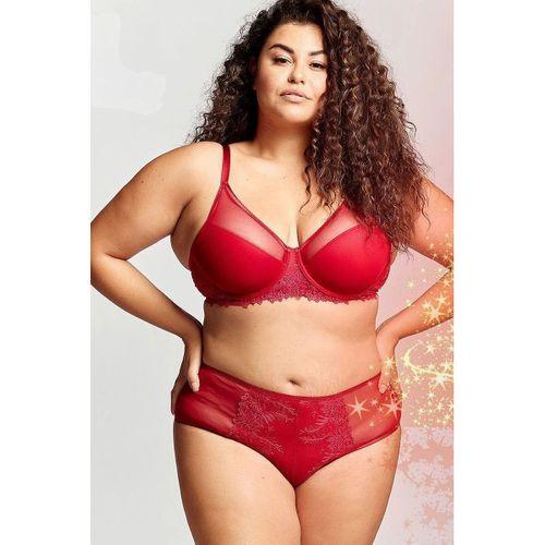 Gapara Big Size Plunge Bra, Şarap Rengi Konforlu Ve Şık Sütyen