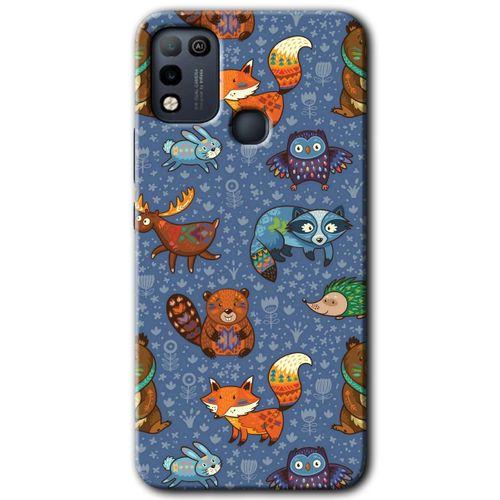 İnfinix Hot 10 Play Kılıf HD Desen Baskılı Arka Kapak - Animals Funny