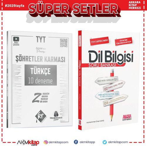 Kr Akademi TYT Türkçe Deneme ve AKM Dil Bilgisi Soru Bankası Seti 2 Kitap