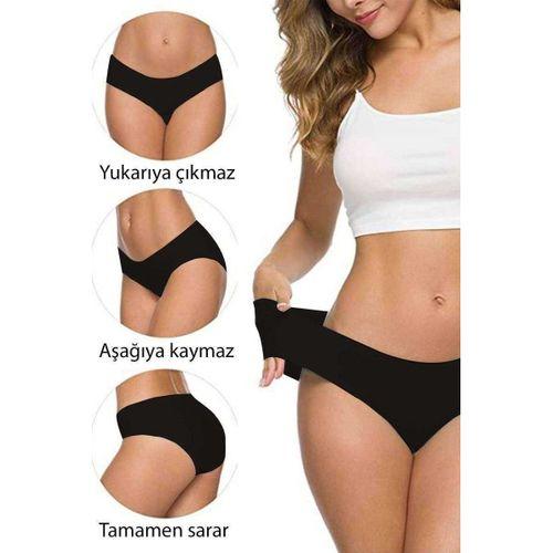 4 Adet Kadın Dikişsiz Lazer Kesim Esnek İz Yapmayan Külot S2