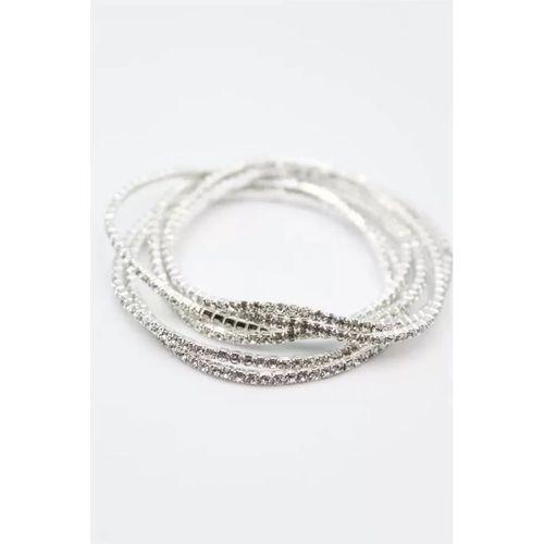 6'lı Lastikli Bileklik - Gümüş