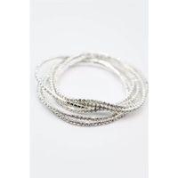 6'lı Lastikli Bileklik - Gümüş