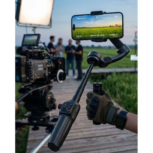 Profesyonel Telefon Video Sabitleyici Gimbal Stabilizer Vlog Atı