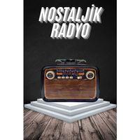 Eskitme Nostalji Tasarımlı Bluetoothlu Nostalji Radyo Ahşap Nostaljik Görünümlü