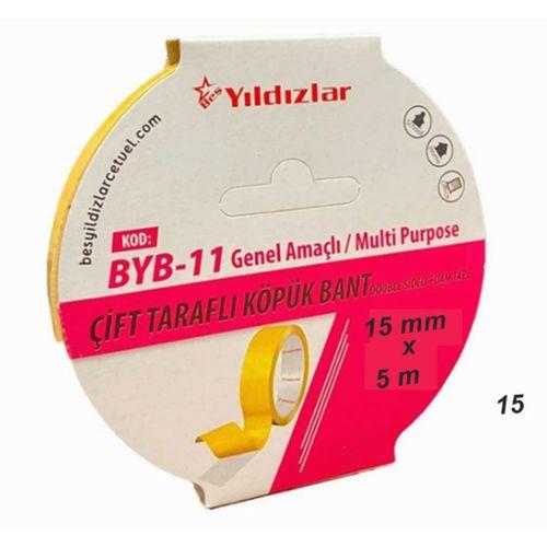 Yıldızlar Çift Taraflı Köpük Bant 15mmx5m - 4 adet