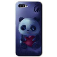 Oppo Rx 17 Neo Kılıf HD Desen Baskılı Arka Kapak - Bebek Panda + Kırılmaz Cam