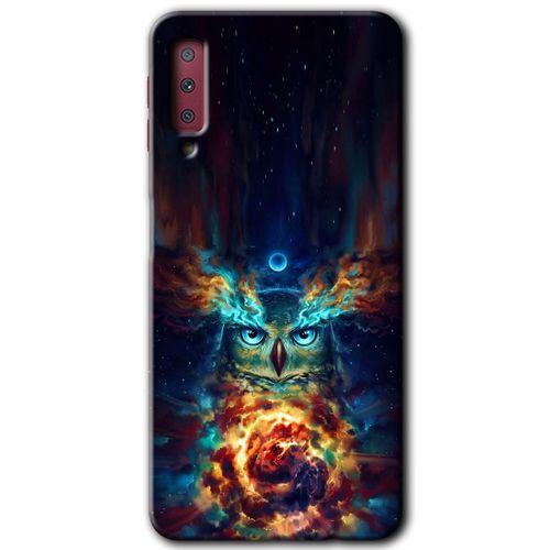 Samsung Galaxy A7 2018 Kılıf HD Desen Baskılı Arka Kapak - Ballı Baykuş