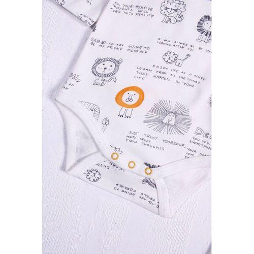 Aslan Desenli Uzun Kol 2'li Erkek Bebek Body