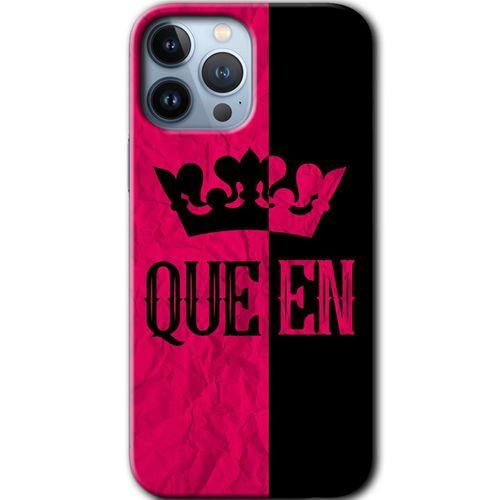 Potkal Hediye Fabrikası iPhone 13 Pro Kılıf HD Desen Baskılı Arka Kapak - Queen