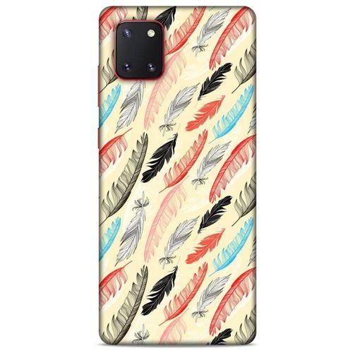 Samsung Galaxy Note 10 Lite Kılıf Desenli Özel Seri Tüyler (48) Bumper Kılıf
