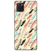 Samsung Galaxy Note 10 Lite Kılıf Desenli Özel Seri Tüyler (48) Bumper Kılıf