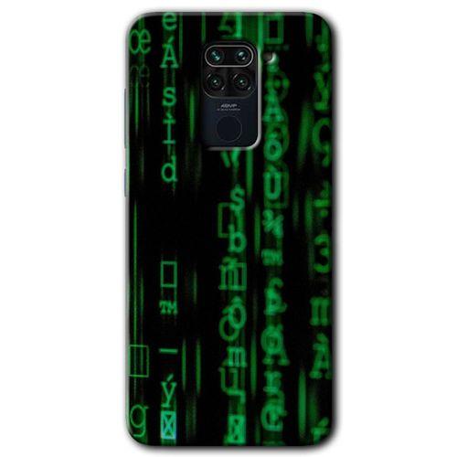 BeRa Aksesuar Xiaomi Redmi Note 9 Kılıf Baskılı Kapak - Matrix +Tam Kaplayan Mat Seramik