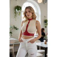 Kırmızı Kadın Kemer Geniş Deri Tokalı Vücut Aksesuarı - Brf1297