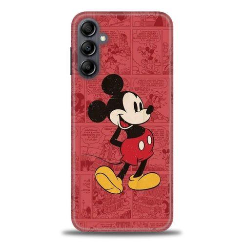 Samsung Galaxy A14 Kılıf HD Baskılı Kılıf - Kırmızı Mickey + Tam Ekran Koruyucu