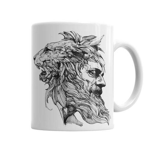 Lion Man Kupa Bardak Porselen
