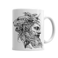 Lion Man Kupa Bardak Porselen