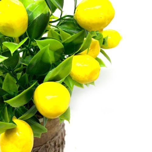 Saksıda Yapay Mini Limon Ağacı 30 Cm