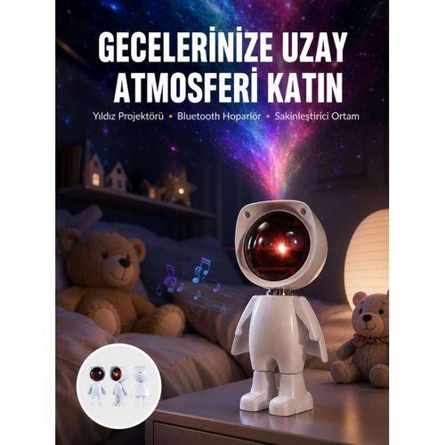 180 Derece Dönebilen Astronot Masa Ve Gece Lambası Projektör Yeni Nesil