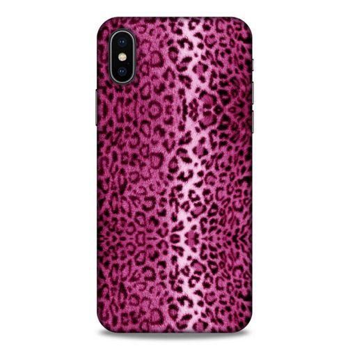Leopar Pembe Apple iPhone XS Kılıf