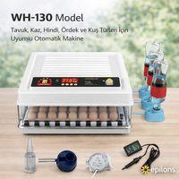 Wh-130 Kuluçka Makinesi -tavuk Kaz Hindi Ördek Ve Kuş Türleri Uyumlu Yedek Motor Hediyeli