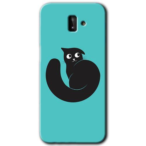 Samsung Galaxy J8 Kılıf HD Desen Baskılı Arka Kapak - Cat Vector