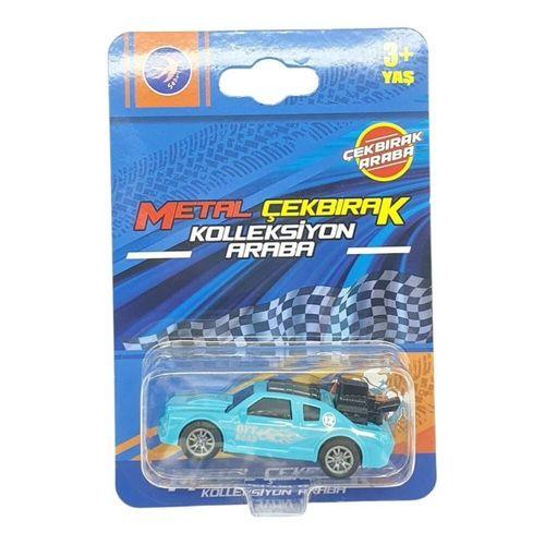 Çek Bırak Metal Küçük Arabalar 8 cm - SH40031 - Turkuaz