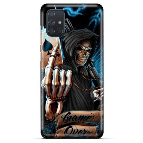 Samsung Galaxy M51 Uyumlu Kılıf Motorsiklet (21) Koruyucu Kapak Kurukafa