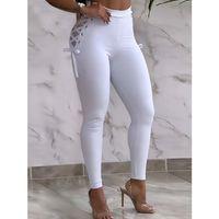 Kadın Yüksek Bel çapraz Bağcıklı Tül Detaylı Dalgıç Tayt