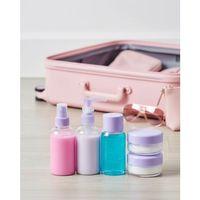 5 Parça Şeffaf Seyahat Kozmetik Seti 30 Ml