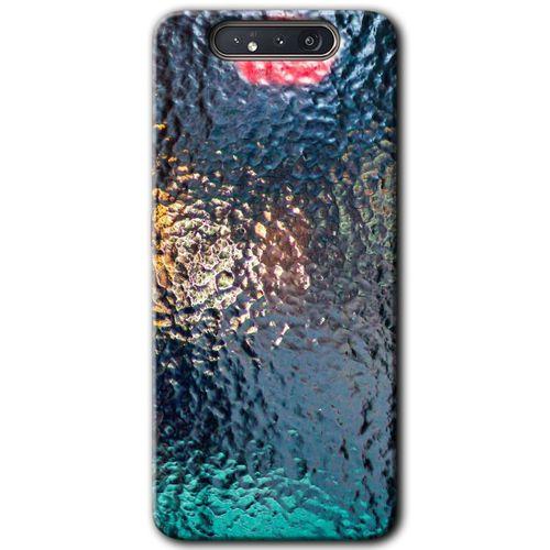 Samsung Galaxy A80 Kılıf HD Desen Baskılı Arka Kapak + Temperli Cam - Blur Cam