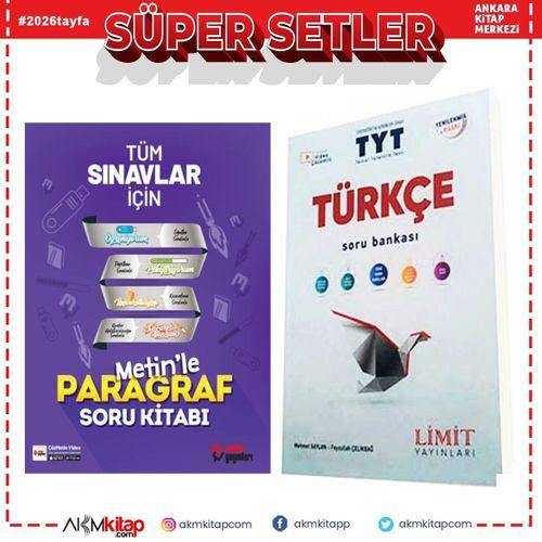 Limit Yayınları TYT Türkçe Soru Bankası ve Metin Paragraf Soru Bankası Seti 2 Kitap