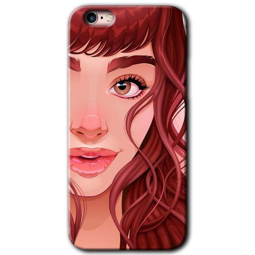 iPhone 6s Plus Kılıf HD Desen Baskılı Arka Kapak - Kızıl Kız