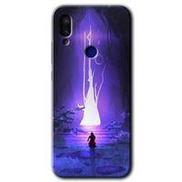 Redmi Note 7 Kılıf HD Desen Baskılı Arka Kapak - Wanderer Silhouette + Kırılmaz Cam