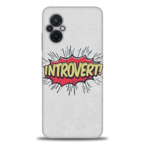 Xiaomi Poco M5 Kılıf HD Baskılı Kılıf - Introvert! + Tam Ekran Koruyucu