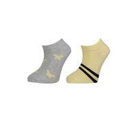 Bibaby Biorganic Çizgili 2'Li Yaş Patik Çorap 68429 Sarı