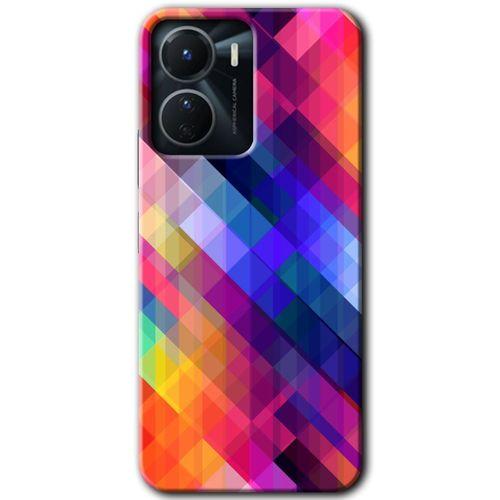 Vivo Y16 Kılıf HD Desen Baskılı Arka Kapak - Multi Oblique