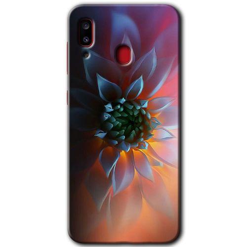 Samsung Galaxy A30 Kılıf Baskılı Kapak - Çiçek Motif +Tam Ekran Koruyucu