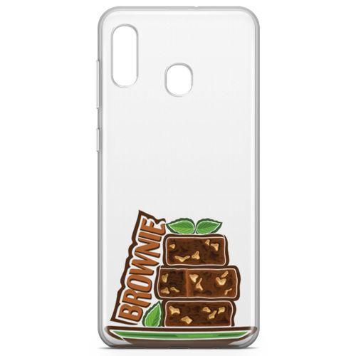 Samsung Galaxy A20 Kılıf Brownie Kek Arka Kapak Koruma Desenli Full Koruyucu
