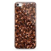 Apple iPhone SE Kılıf Çekirdek Kahve Arka Kapak Koruma Desenli Full Koruyucu